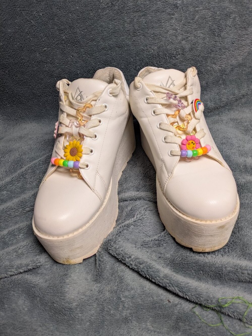 YRU Lala White Sneaker Platform women's 11